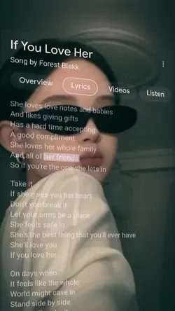 if you love her
