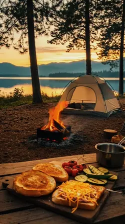 Camping and Campfire