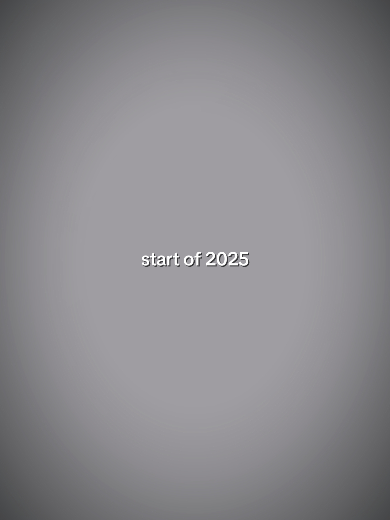 2025 'in başlangıcı / sonu