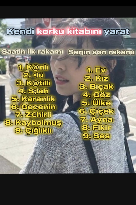 Korku kitabını yarat