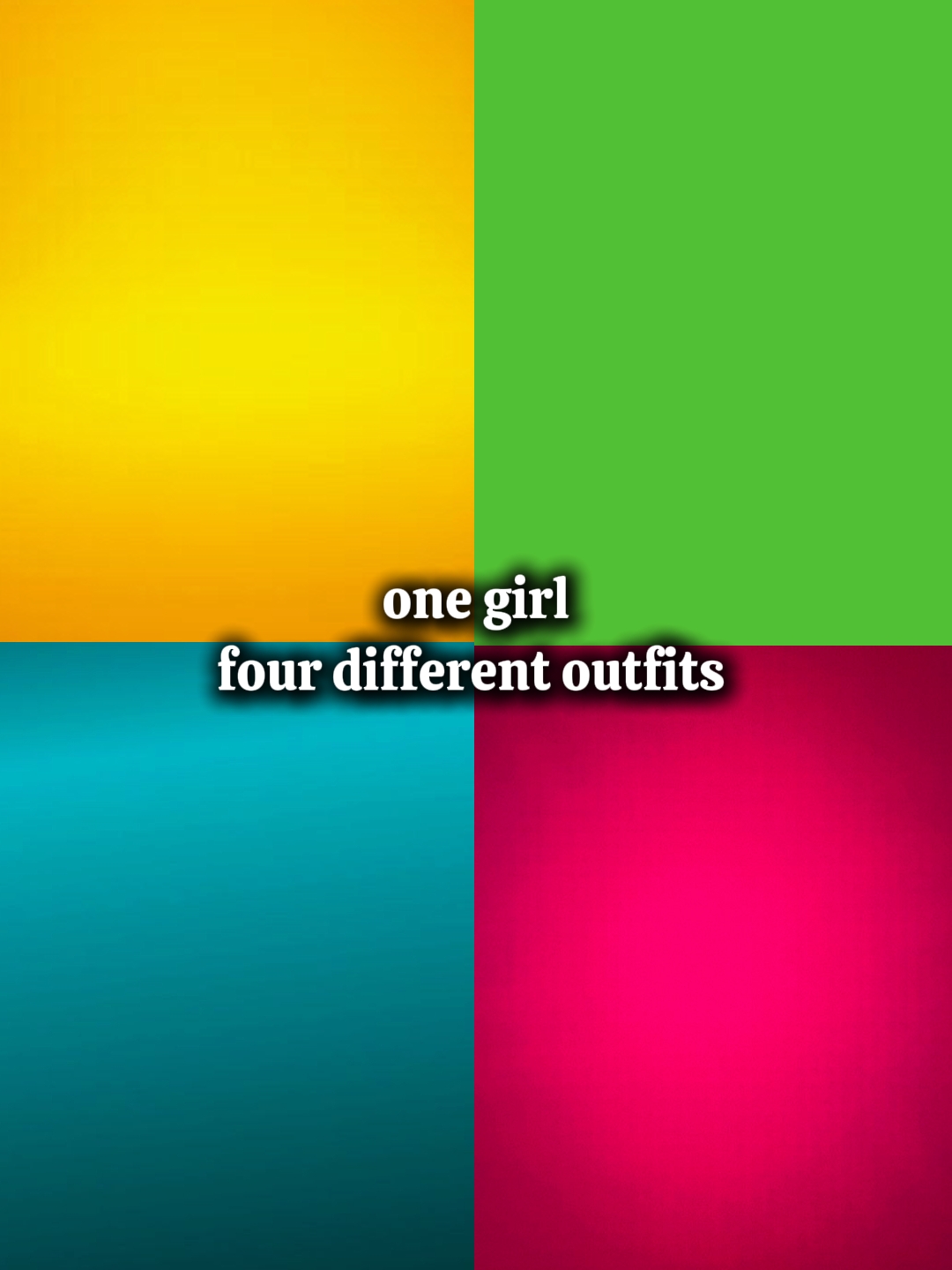 1 Mädchen 4 diff Outfit