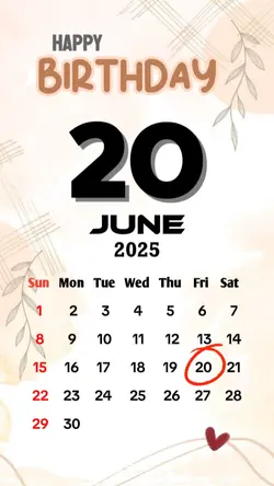 hbd 20 June 2025