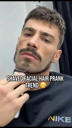 Facial shave prank 🤭