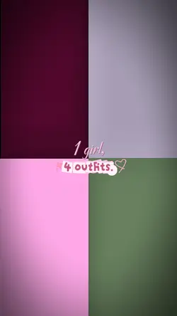 1 girl, 4 outfits