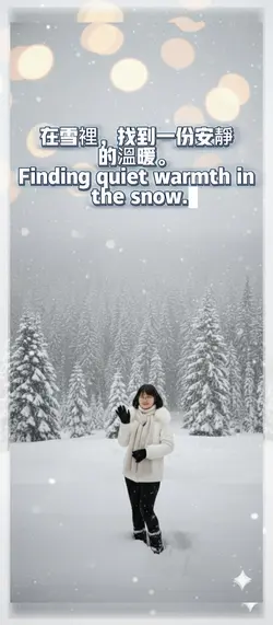 雪景暖語 Snow text

