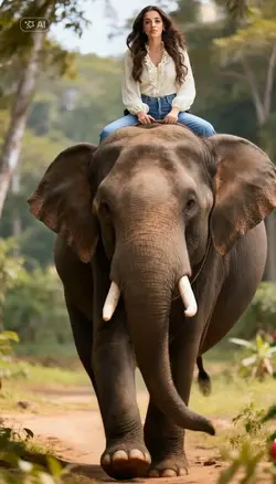 RIDING A ELEPHANT