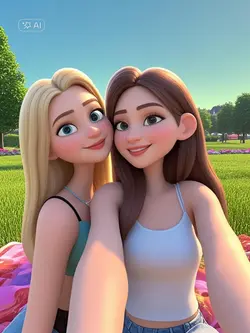 Couple 3D Cartoon Ai