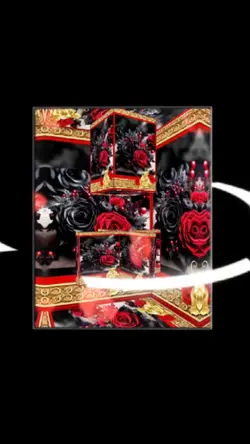 金縁に薔薇