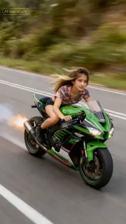 riding a motorbike 