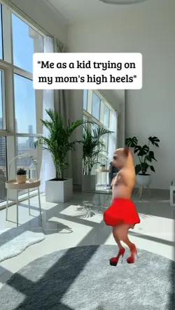 trying high heels