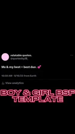 BOY & GIRL BSF 🙏🏾🌟
