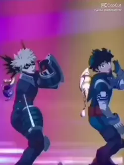 Deku y Bakugo bailan