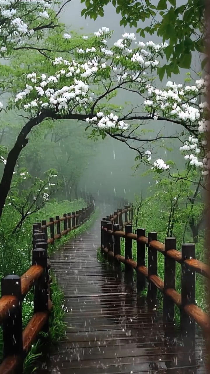 Rainy weather nature
