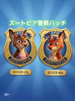 ズートピア風警察バッチ