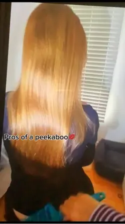 Peekaboo hair