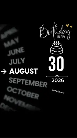 Happy Birthday 30 August 