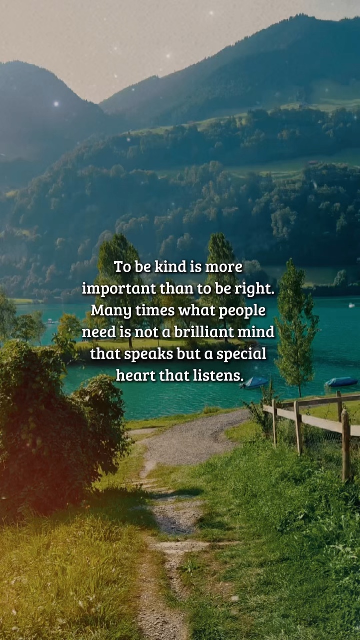 To be kind is more