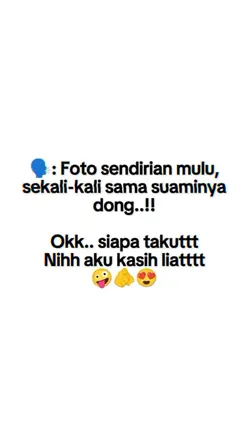 foto sendirian mulu