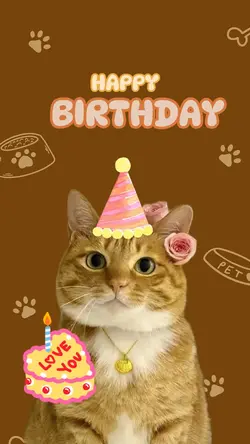 Happy birthday cat