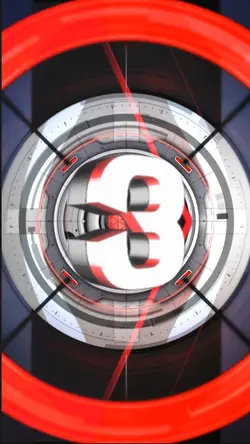 countdown Red 3D