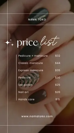 story : pricelist