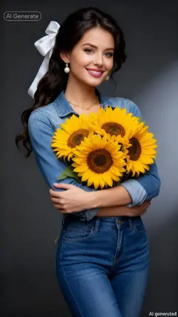 sunflower bouquet Ai