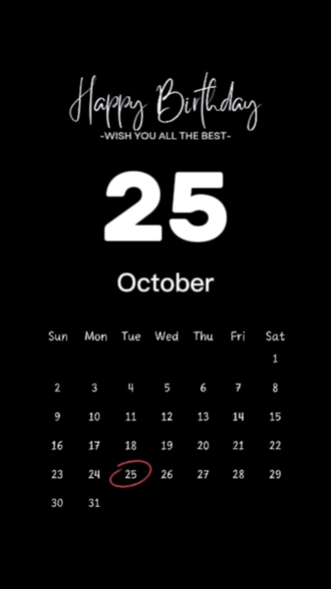 HBD OCTOBER 25
