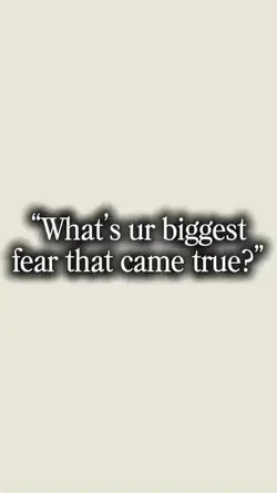 Fear that came true.