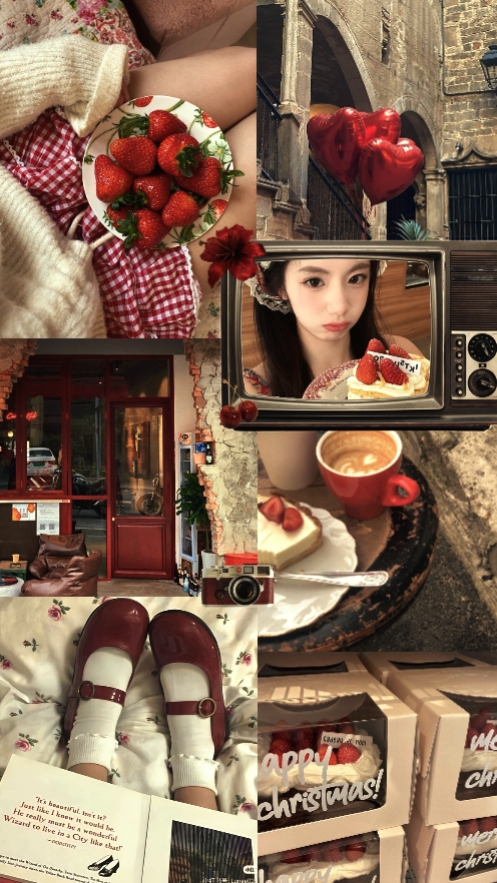 red collage
