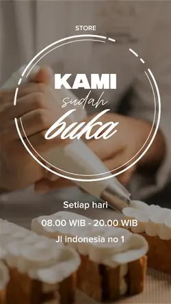 Kami sudah buka