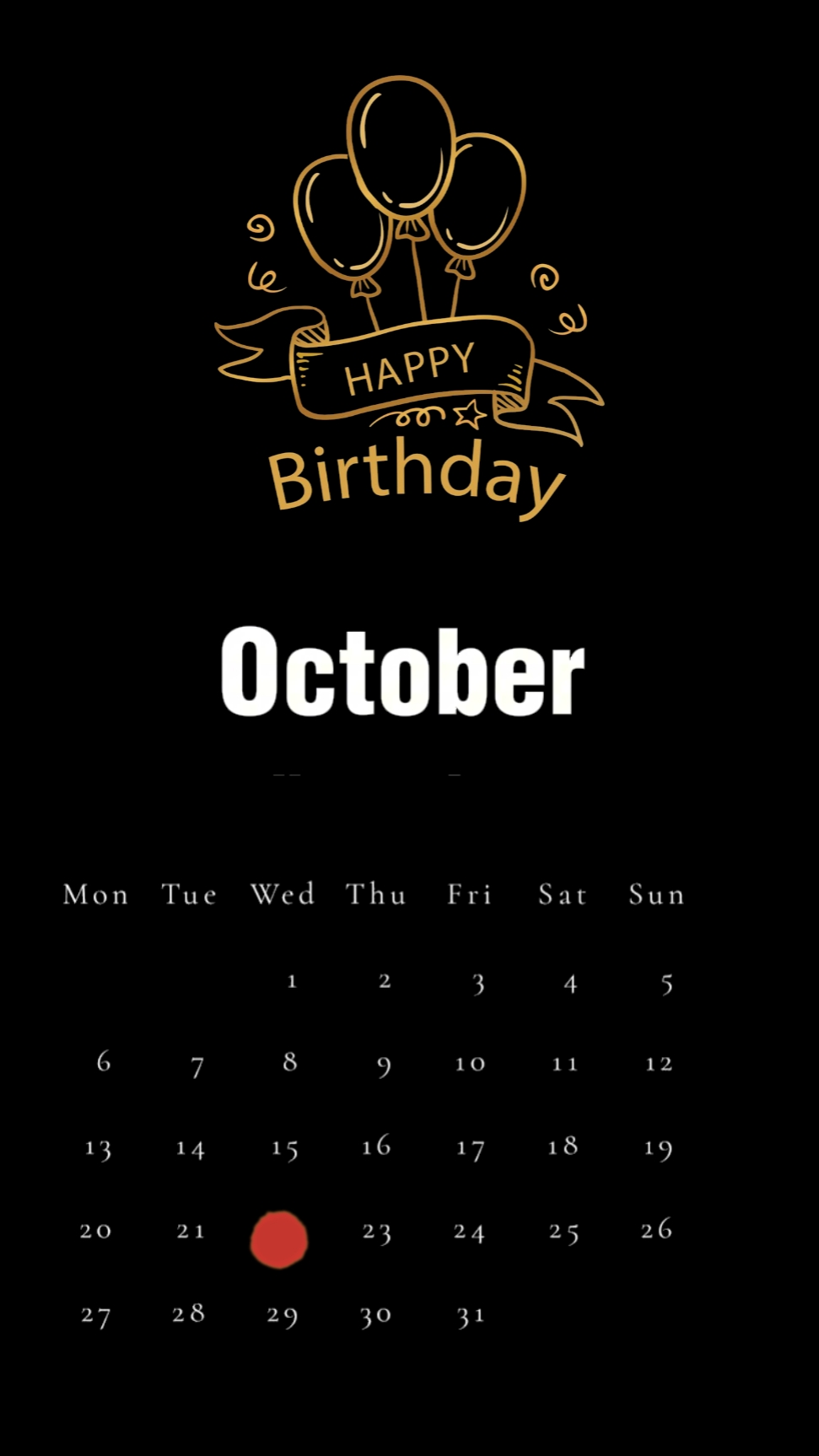HBD 22 OCTOBER 