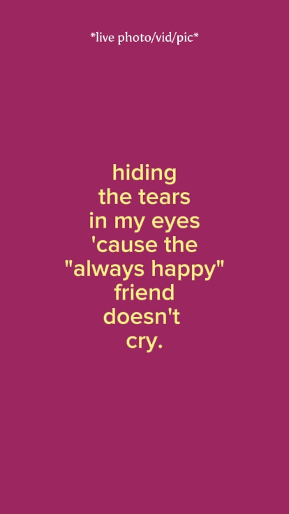 Hiding The Tears.