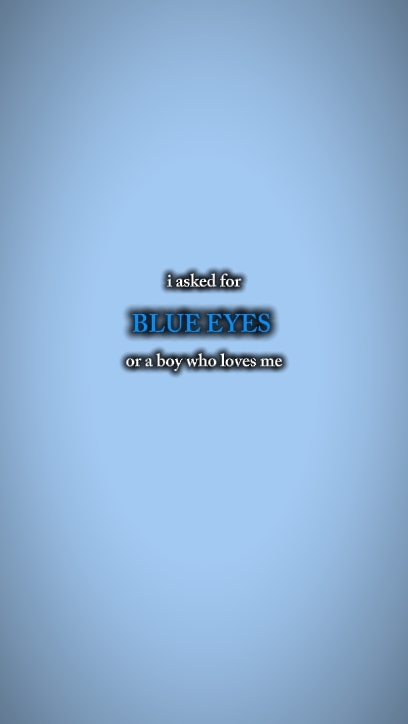 Ich habe um blaues Auge gebeten