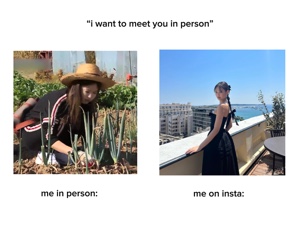 me in person