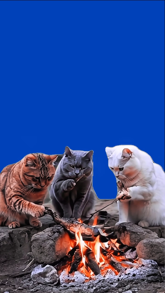 Kucing sedang berkemah 