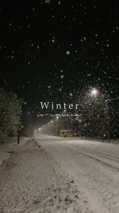 O inverno está chegando 