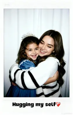 Polaroid hugging
