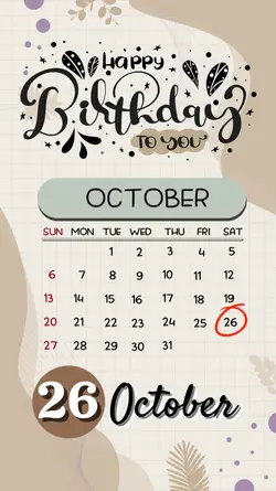 HBD 26 OCTOBER NEW