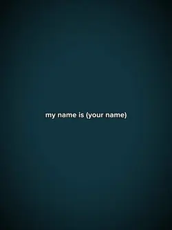 my name is 
