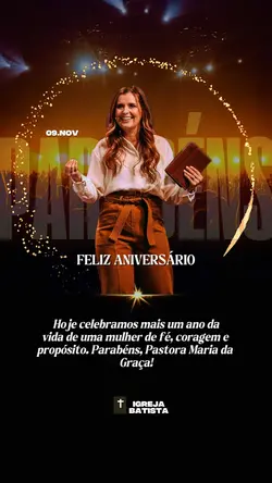 parabéns pastora 