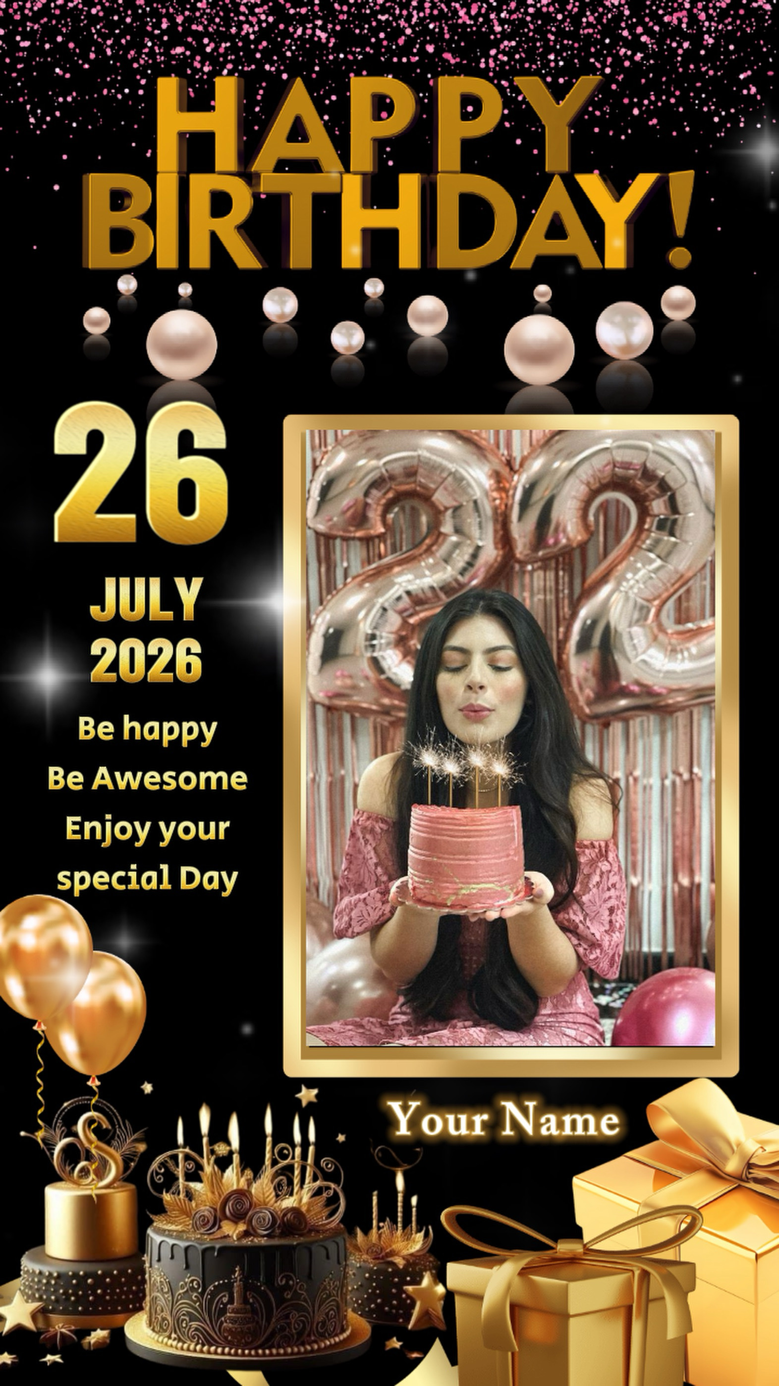 Feliz cumpleaños 26 de julio de 2026