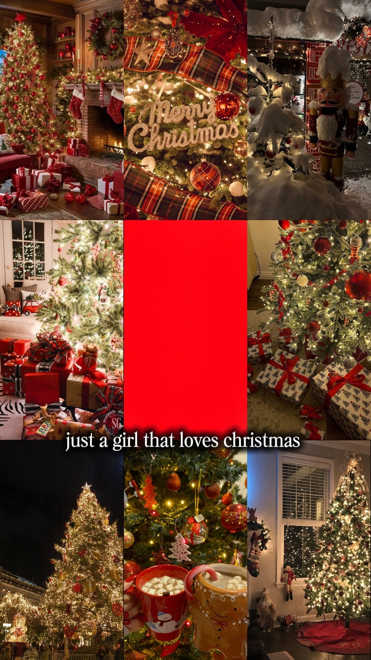Mädchen liebt Weihnachten