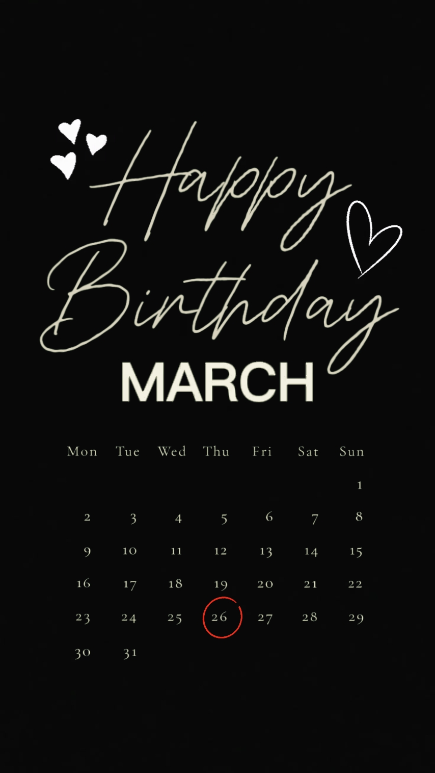 Anniversaire du 26 mars