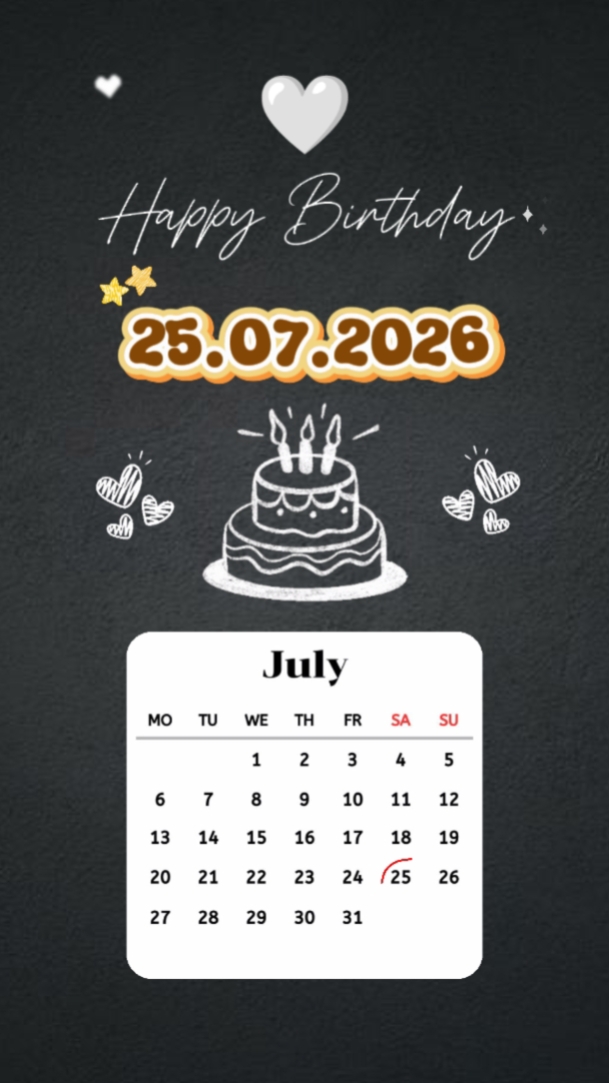 Anniversaire 25 juillet