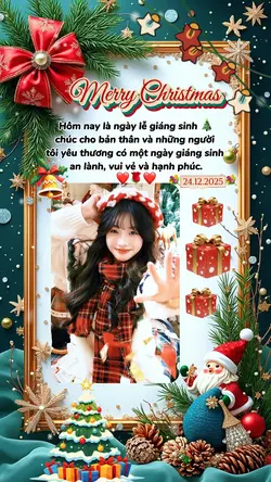 Mẫu chúc noel 1 ảnh