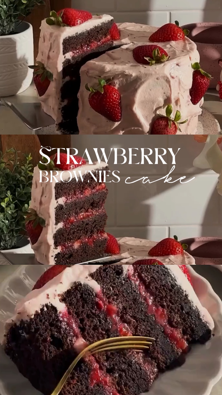 Strwaberry brownies