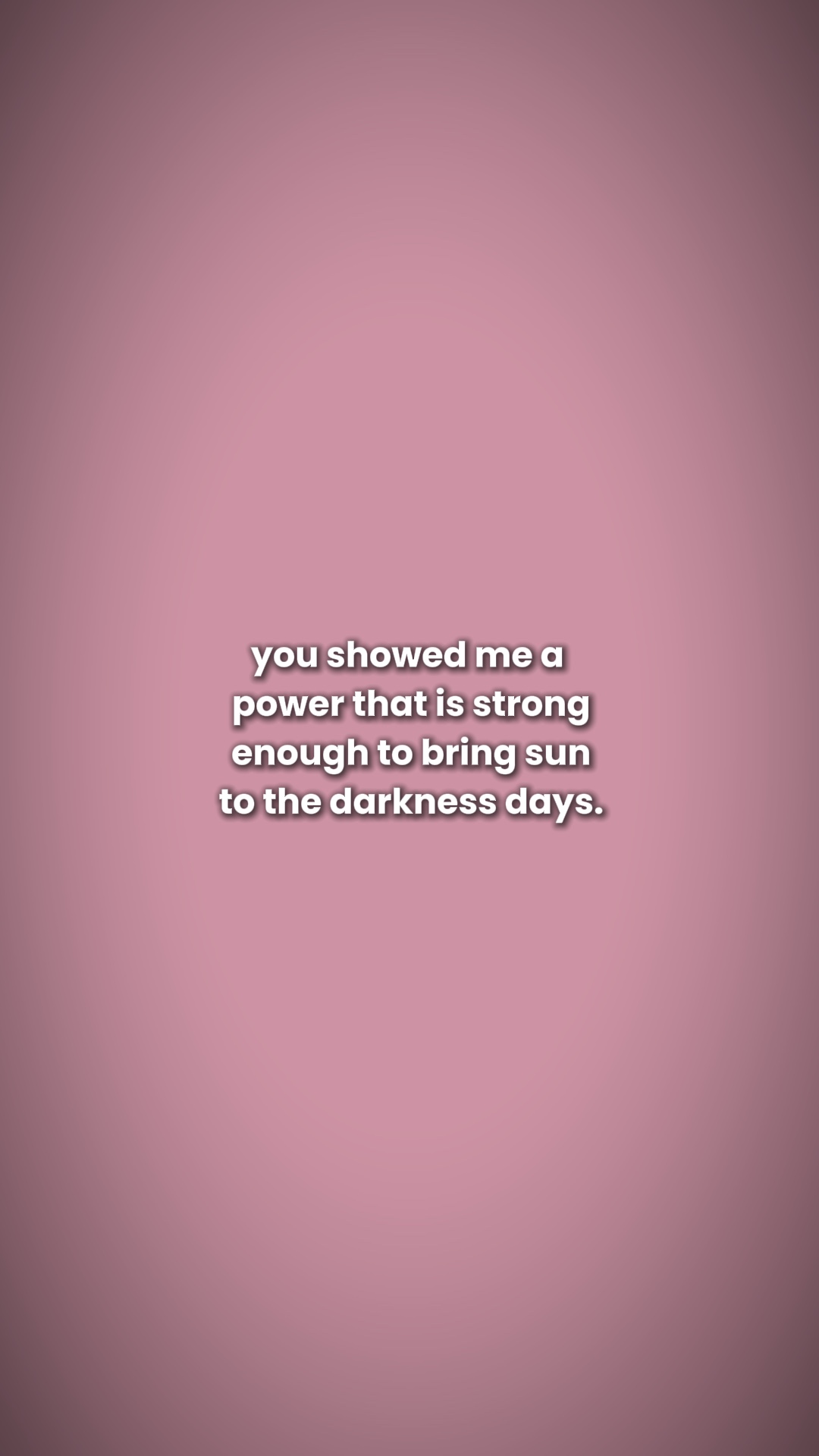 you showed me power