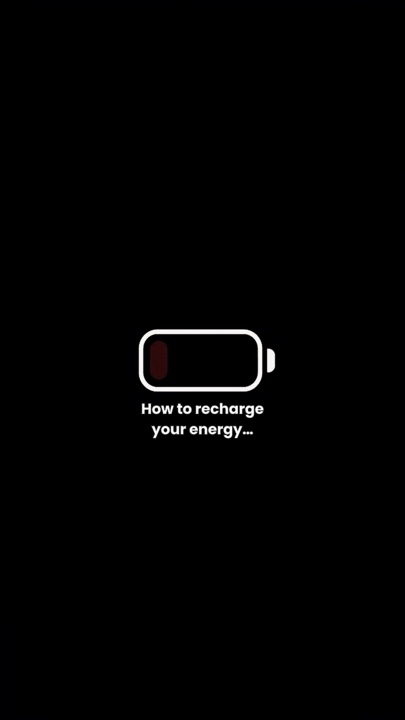 recharge your energy
