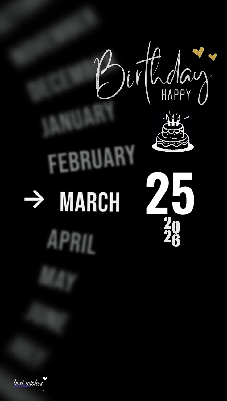 Selamat ulang tahun 25 MARET 2026