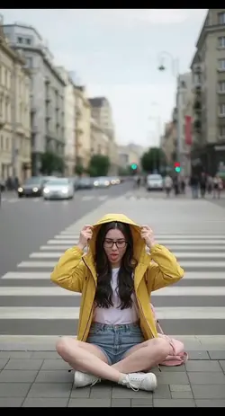 Clip selfie urban cu vibe jucăuș